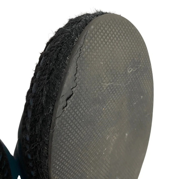 Bottega Veneta Leather Woven Espadrilles Mens 5 / 38 Slide On Shoes Blue Black - Picture 12 of 14